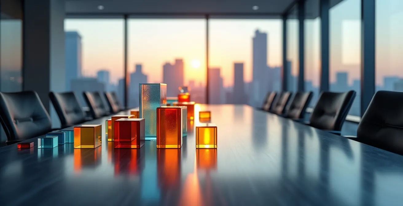 Abstract data visualization showing performance trends and analytics patterns