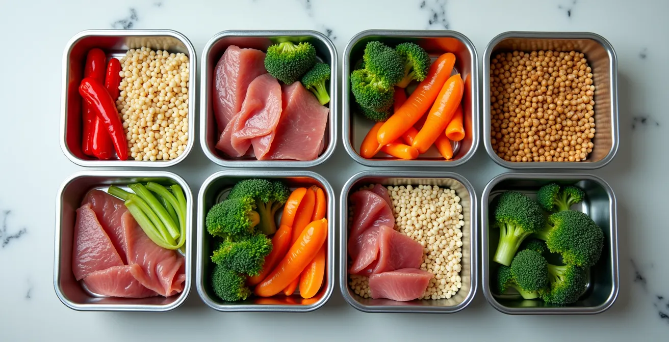 Extreme close-up of fresh ingredients showing texture and quality control